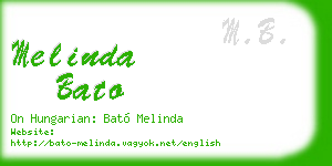 melinda bato business card